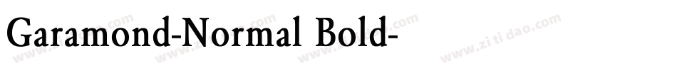 Garamond-Normal Bold字体转换